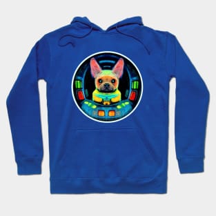 French Bulldog Moon Spaceship Hoodie